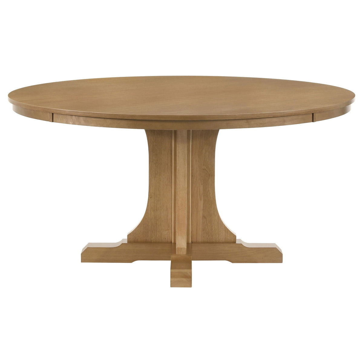 Hartville 7-piece Round Dining Table Set Natural Light Brown
