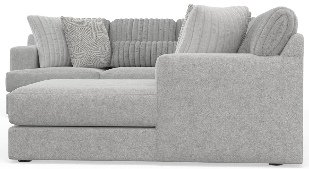 Logan - Upholstered Sectional With Comfort Coil Seating And Accent Pillows Included