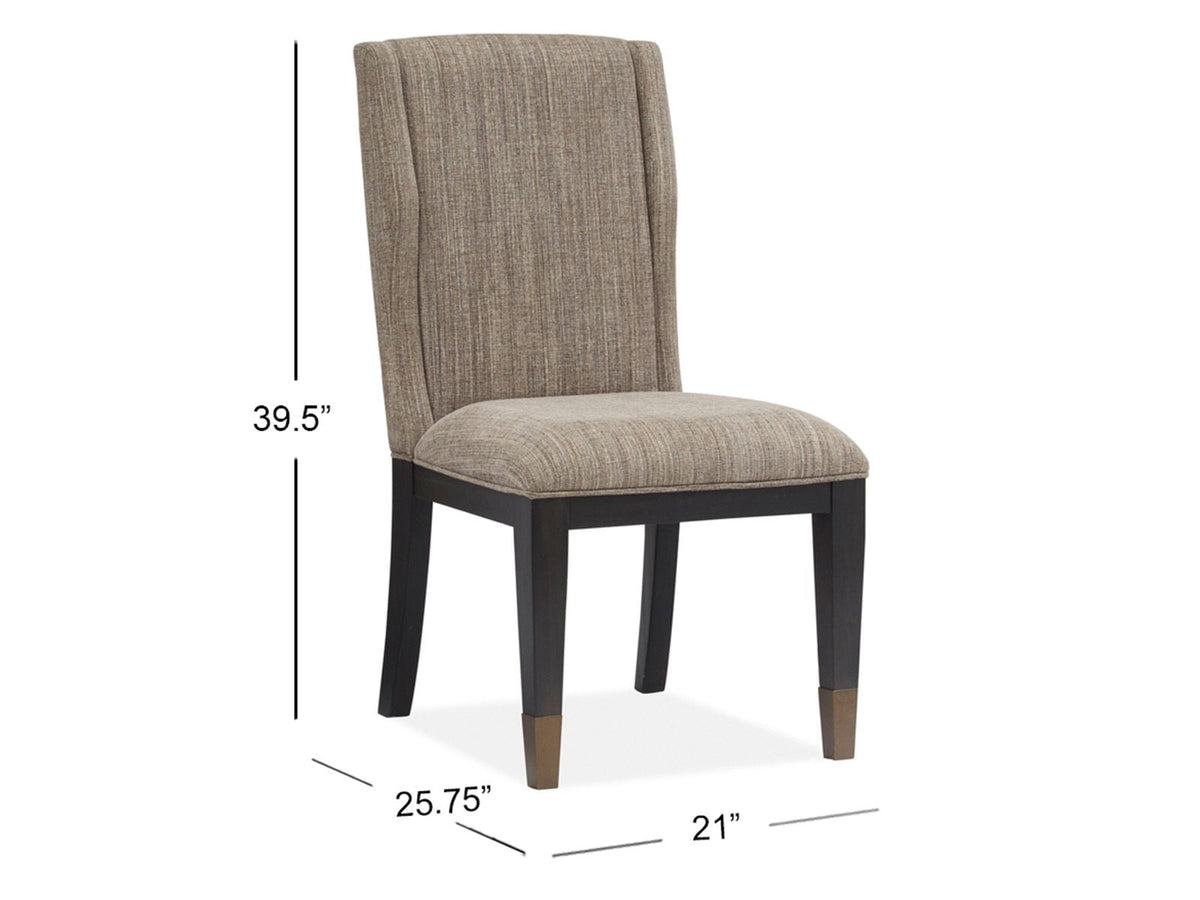 Ryker - Upholstered Host Side Chair (Set of 2) - Nocturn Black And Coventry Gray