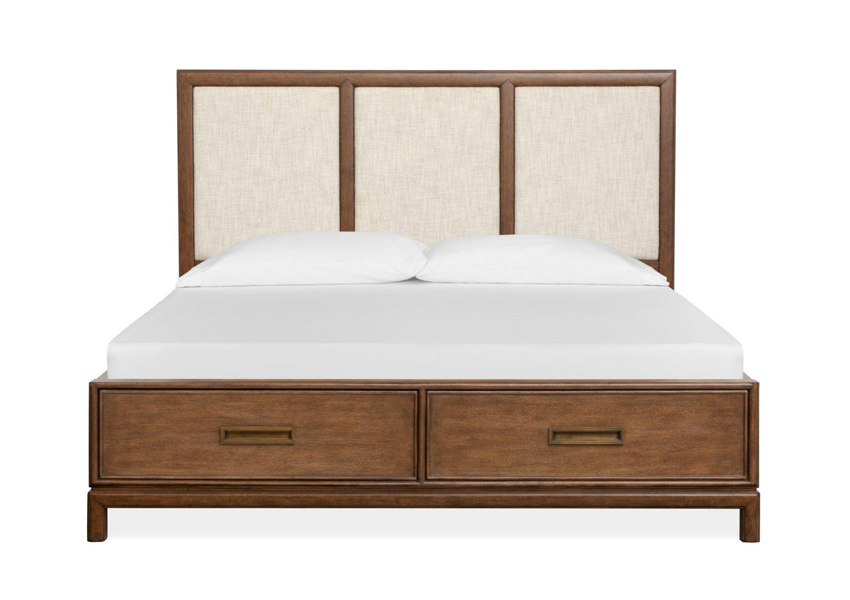 Ridgefield - Complete Panel Storage Bed With Upholstered Headboard