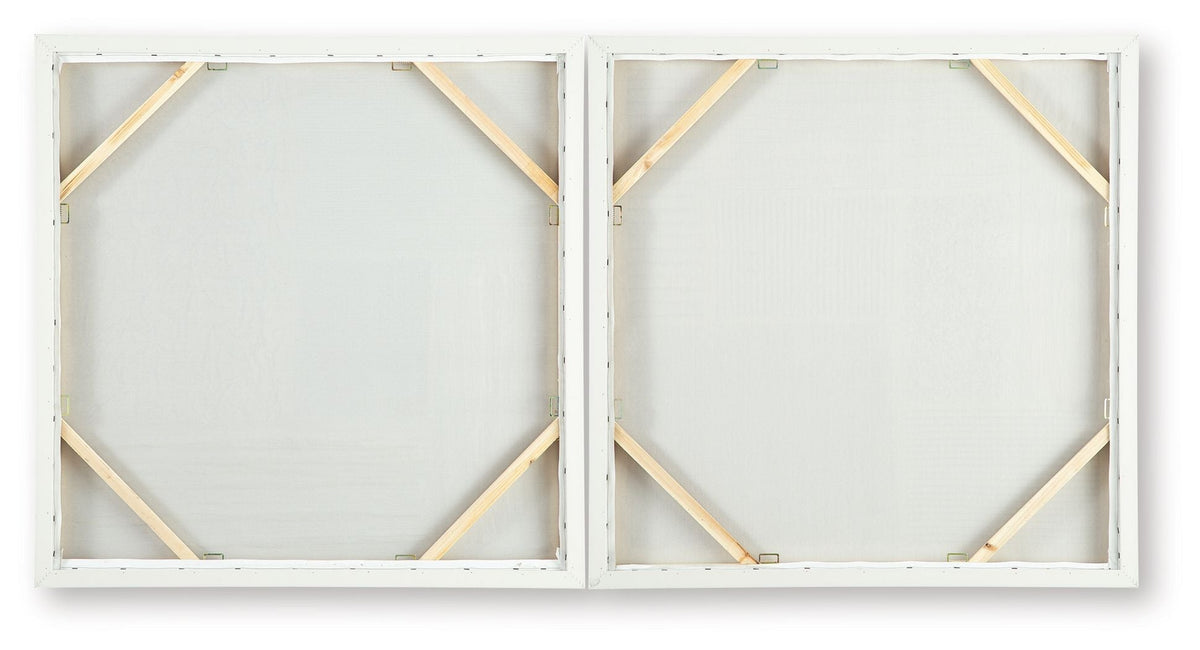 Andorfield - Wall Art Set (Set of 2) - Beige / Black / White