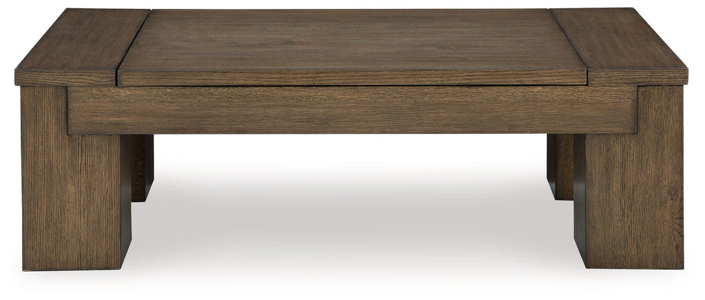 Rosswain - Lift Top Cocktail Table - Warm Brown