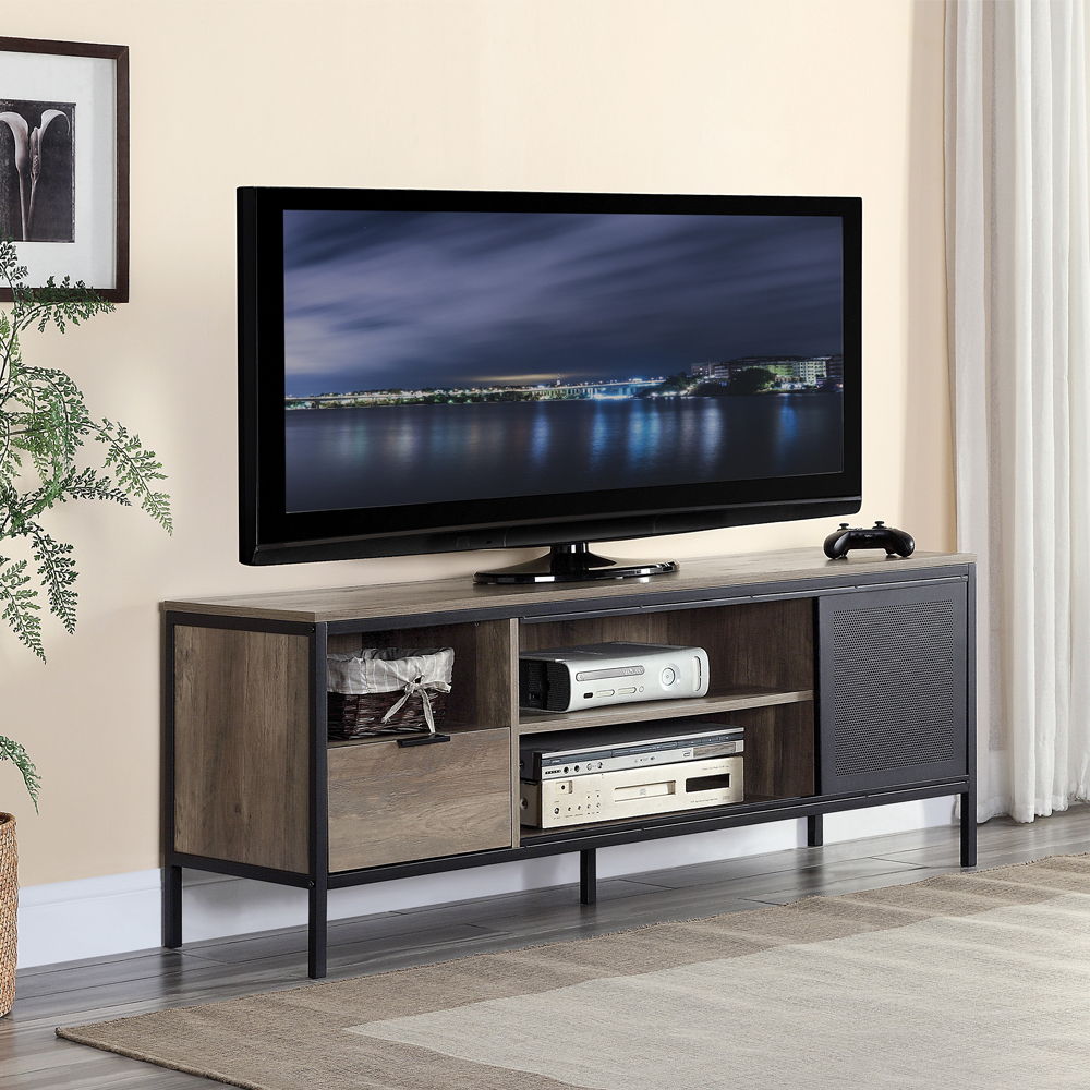 Nantan - 21" TV Stand - Rustic Oak & Black