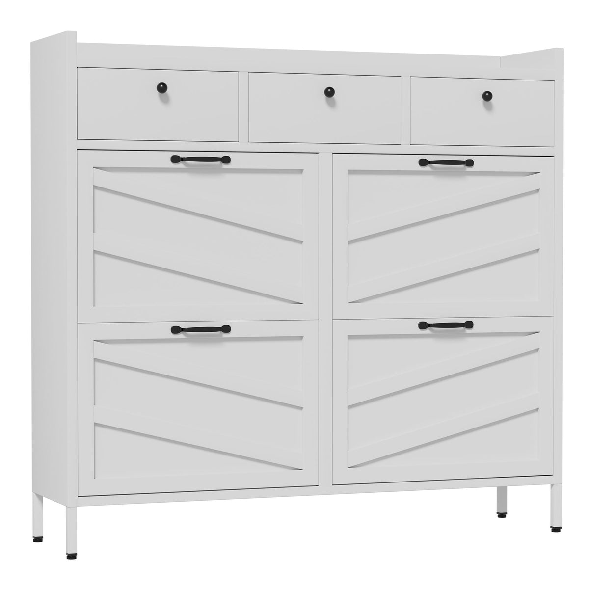 Shoe Cabinet With Flip Drawers