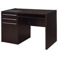Halston 47-inch 2-drawer Office Desk with Cabinet Cappuccino