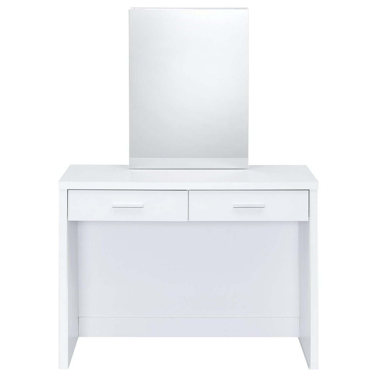 Bunbury Makeup Vanity Table Set Storage Mirror and Stool White