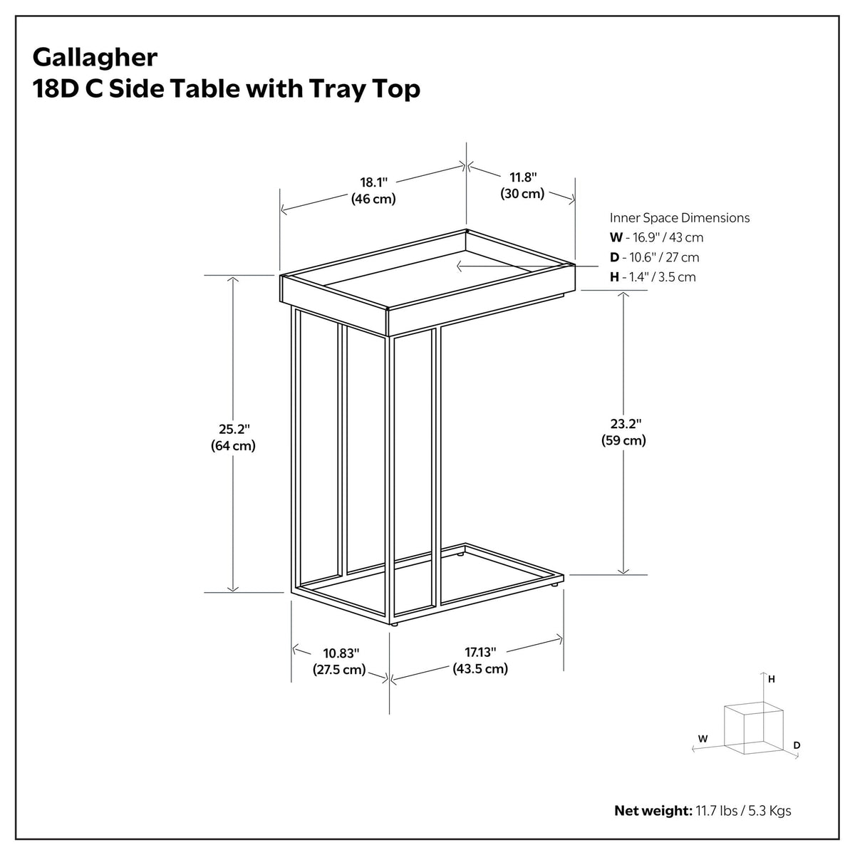 Gallagher - Handcrafted C Side Table