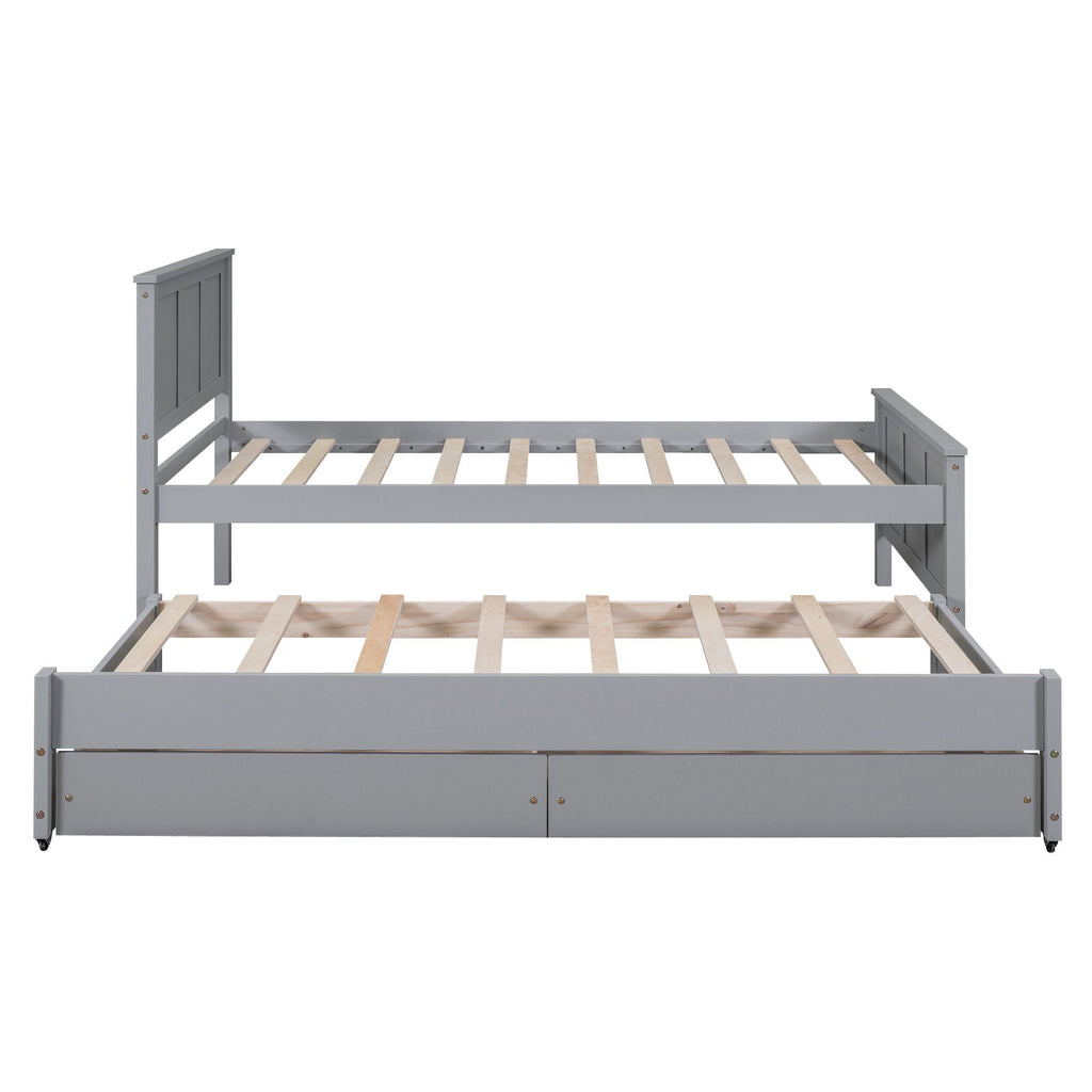 Platform Bed With Trundle And Drawers