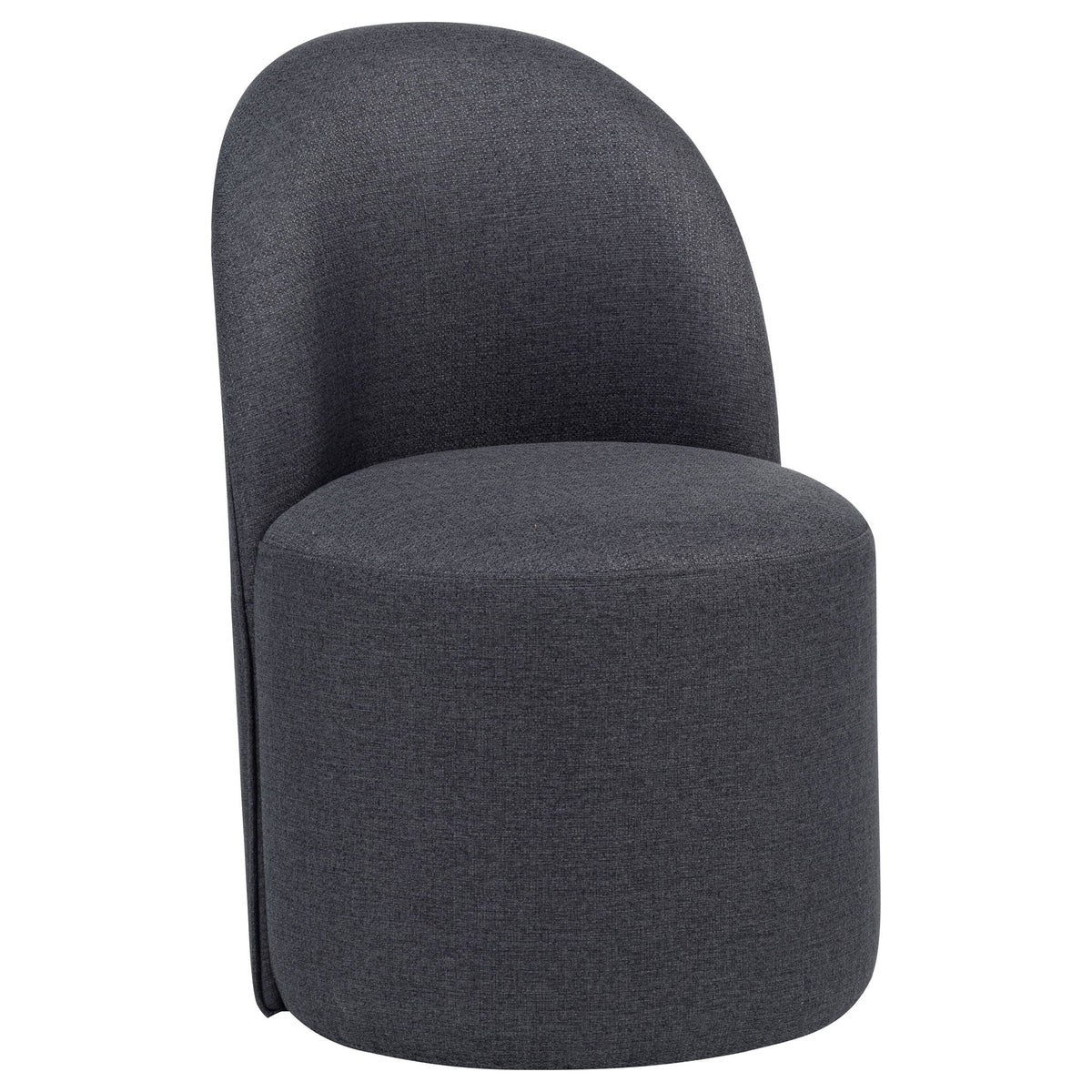 Aubrey Upholstered Barrel Dining Side Chair Charcoal (Set of 2)