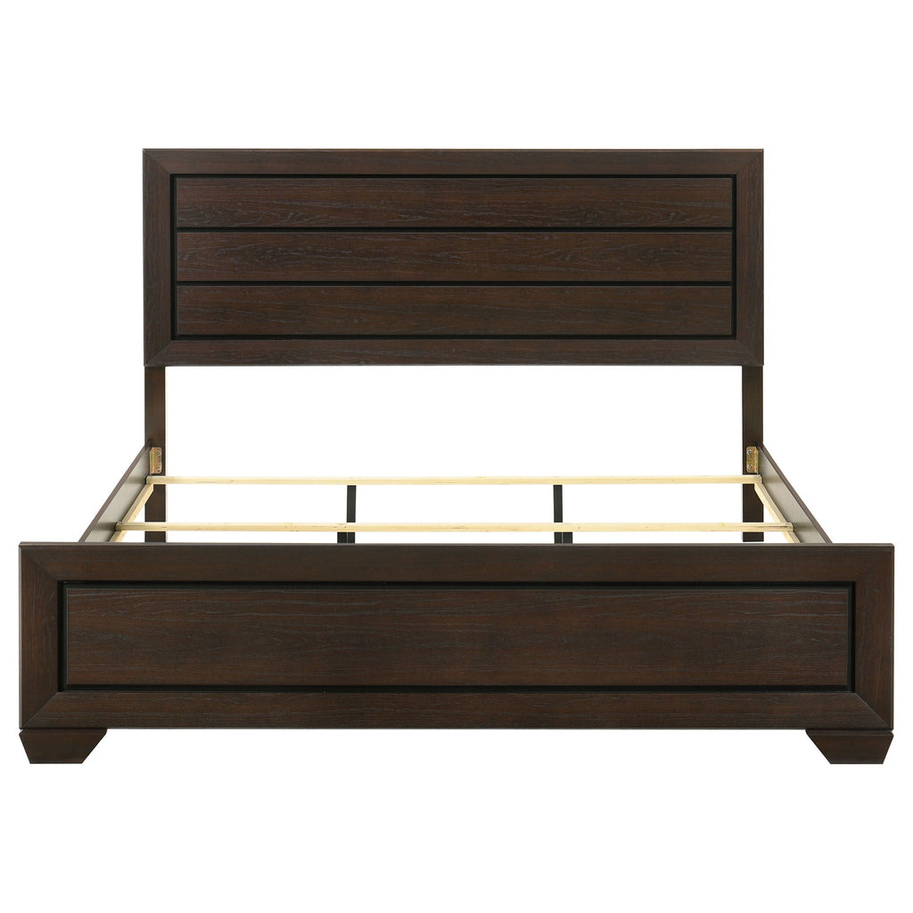 Kauffman Wood Eastern King Panel Bed Dark Cocoa