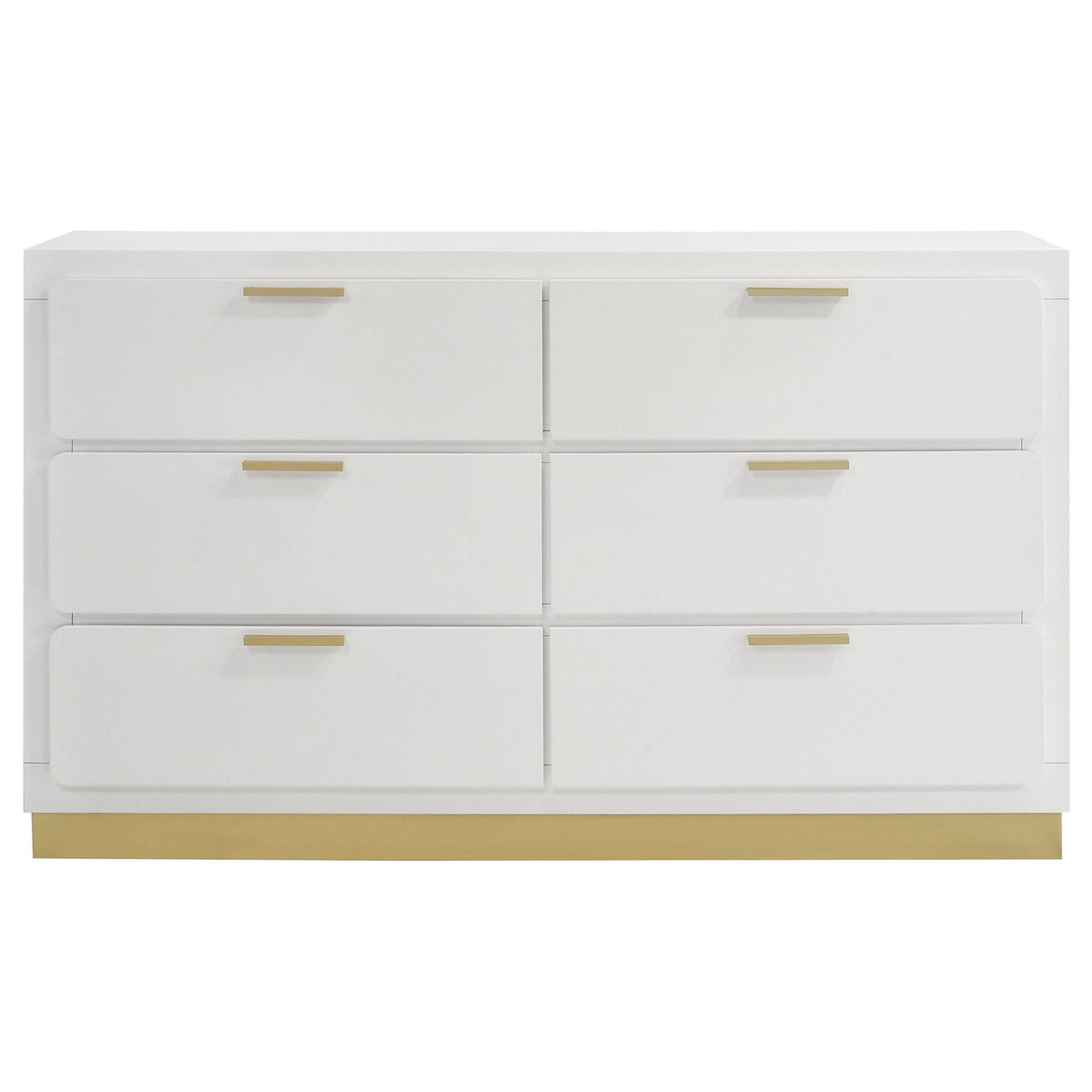Caraway 6-drawer Dresser White