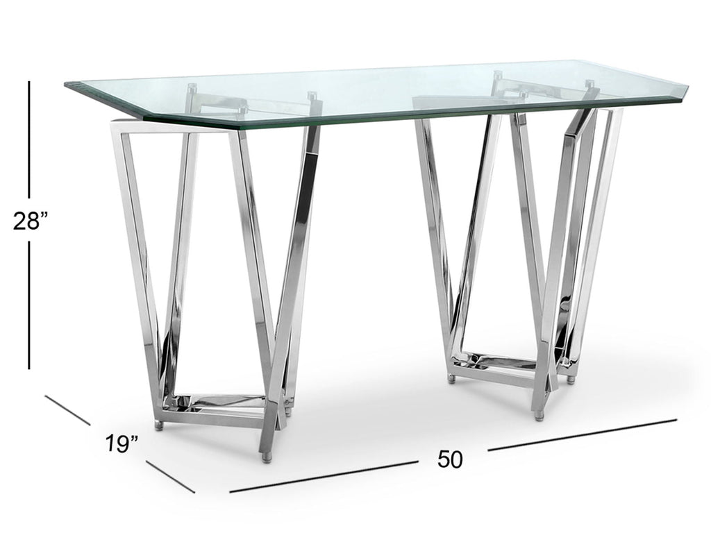 Lenox Square - Rectangular Sofa Table - Chrome