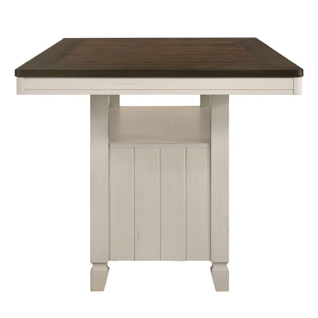 Tasnim - Counter Dining Table - Oak & Antique White