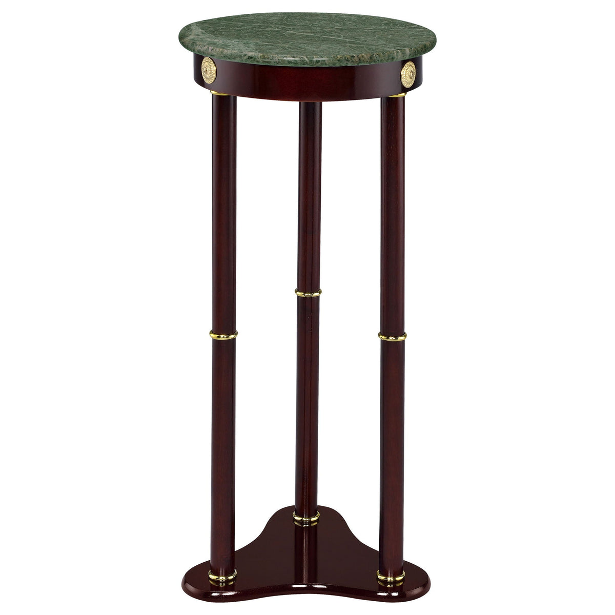 Edie Round Marble Top Plant Stand Merlot