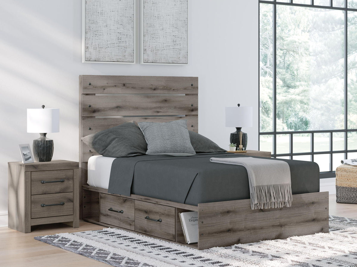 Graystorm - Panel Bed With Storage