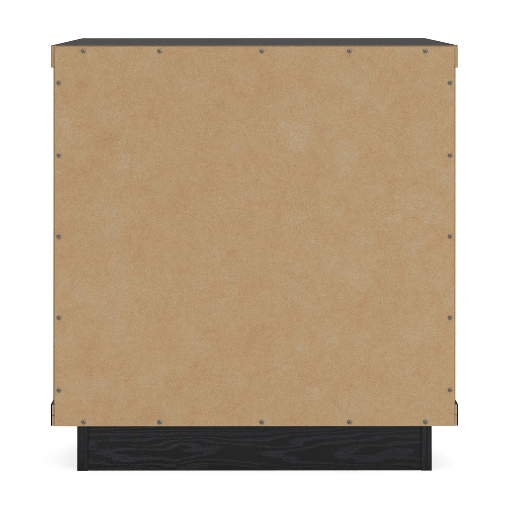 Kozmour - Two Drawer Night Stand - Black / Brown
