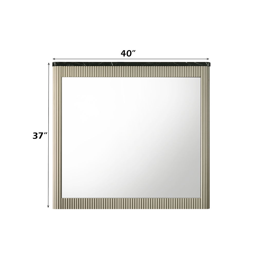 Travonte - Mirror - Gray / Beige