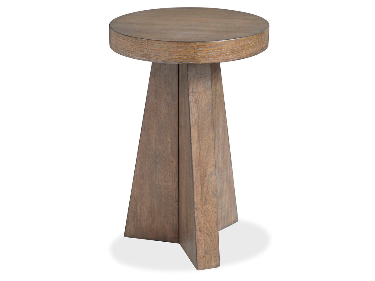 Lansbury - Round Accent End Table - Antique Wheat