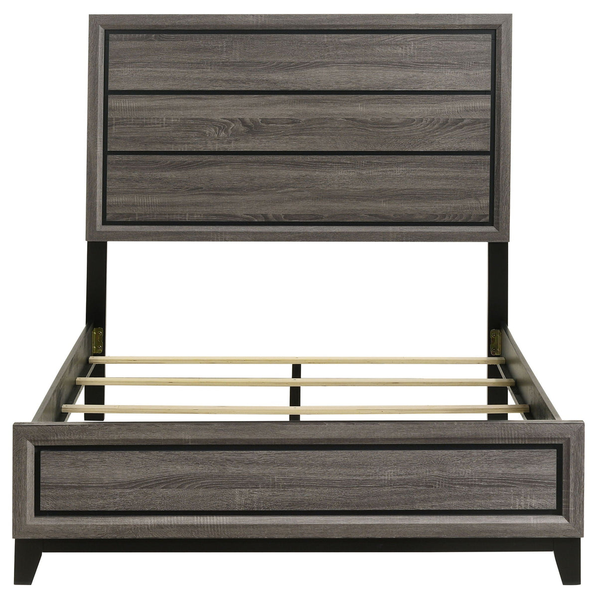 Watson Wood Full Panel Bed Grey Oak