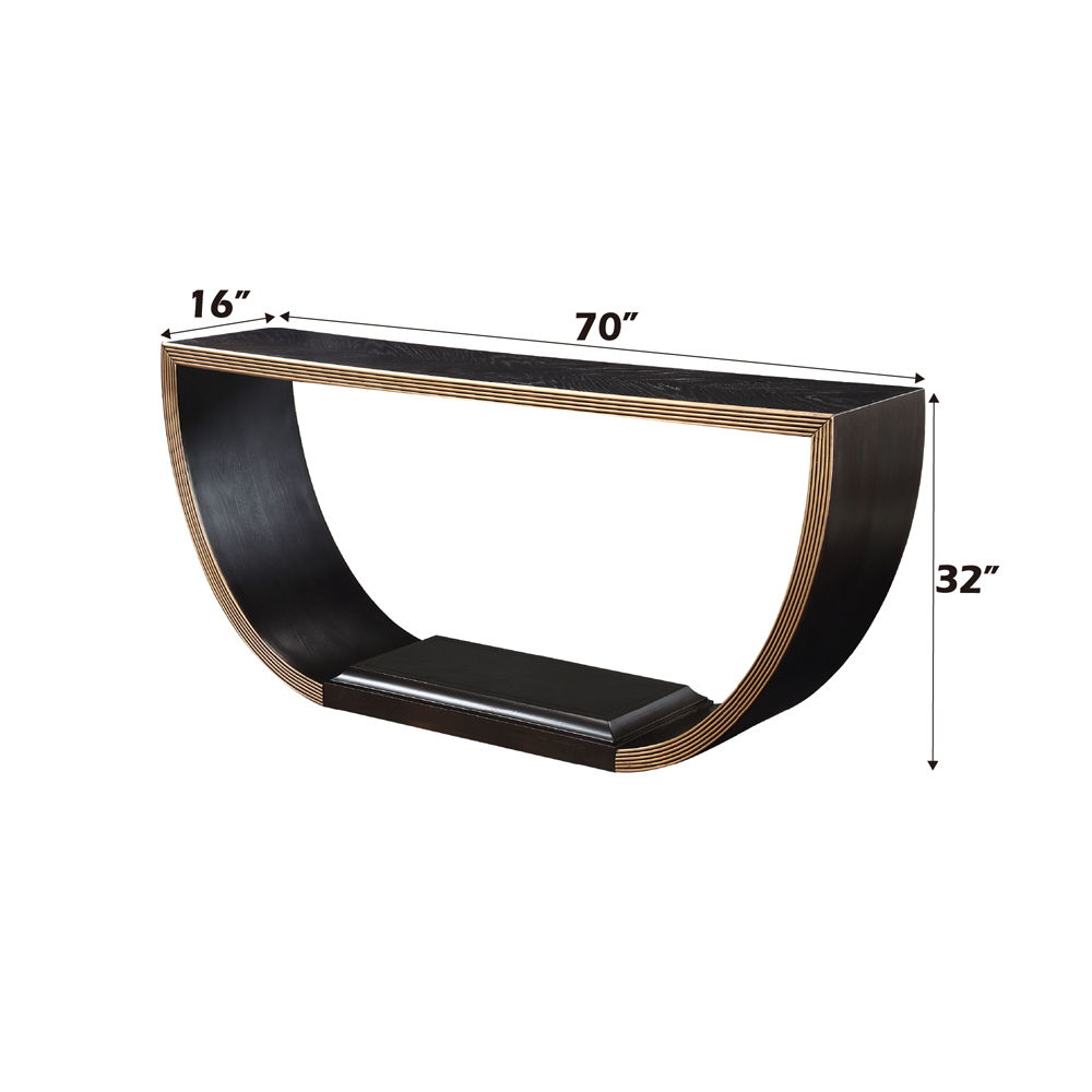 Maceo - Console Table - Black & Gold