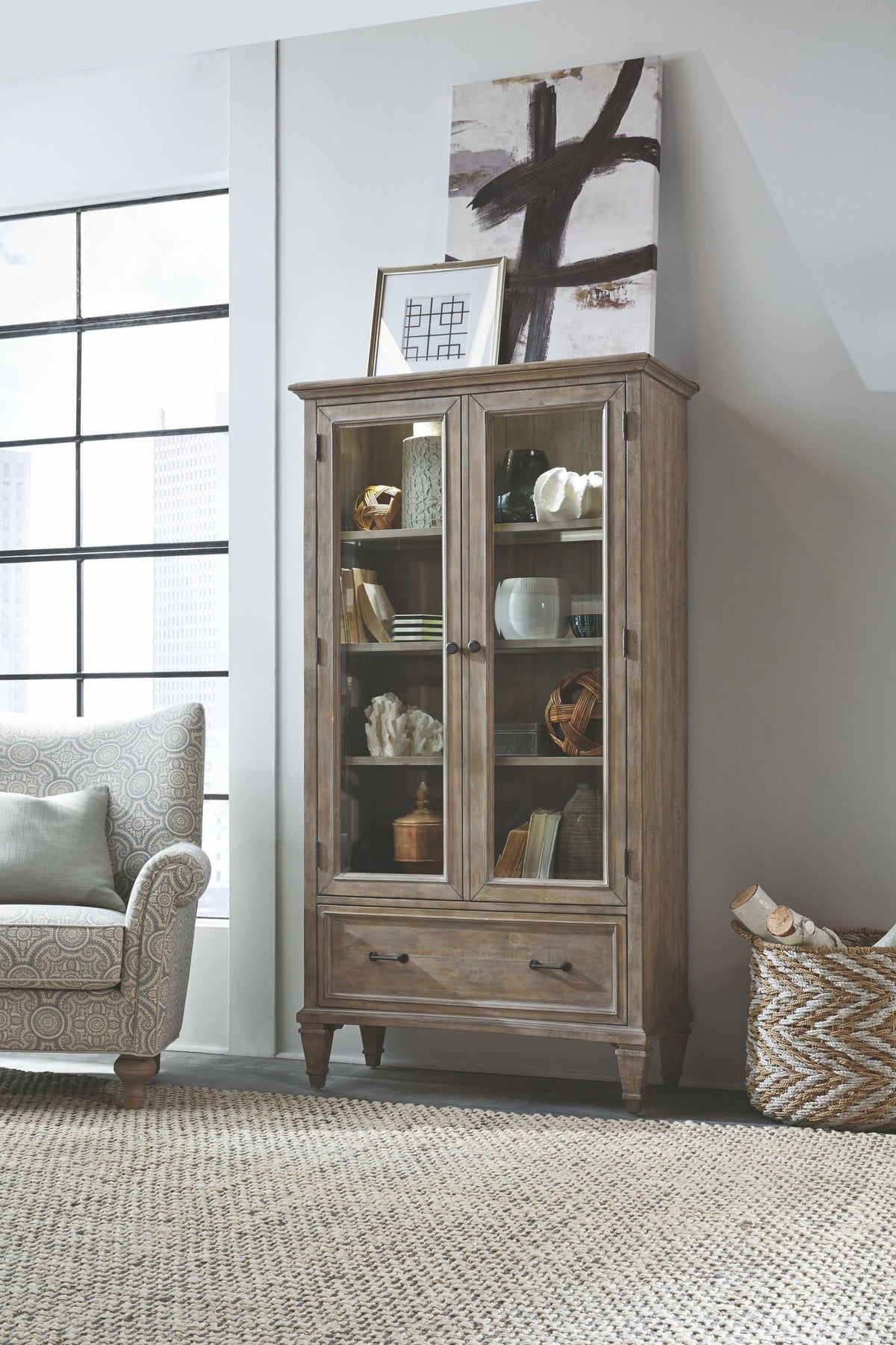 Lancaster - Door Bookcase - Dove Tail Gray