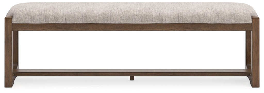 Cabalynn - Large Uph Dining Room Bench - Oatmeal / Light Brown