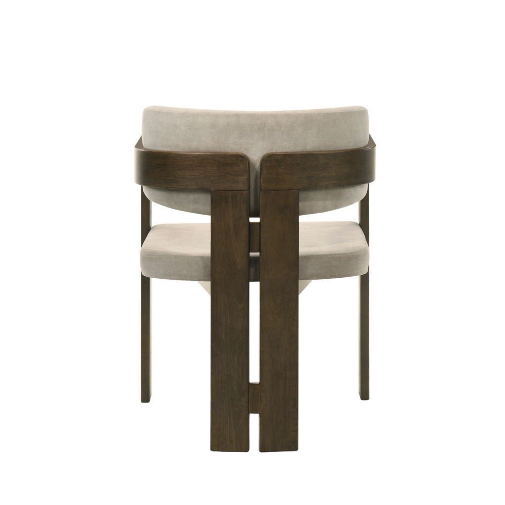 Destin - Side Chair - Light Gray Fabric & Walnut