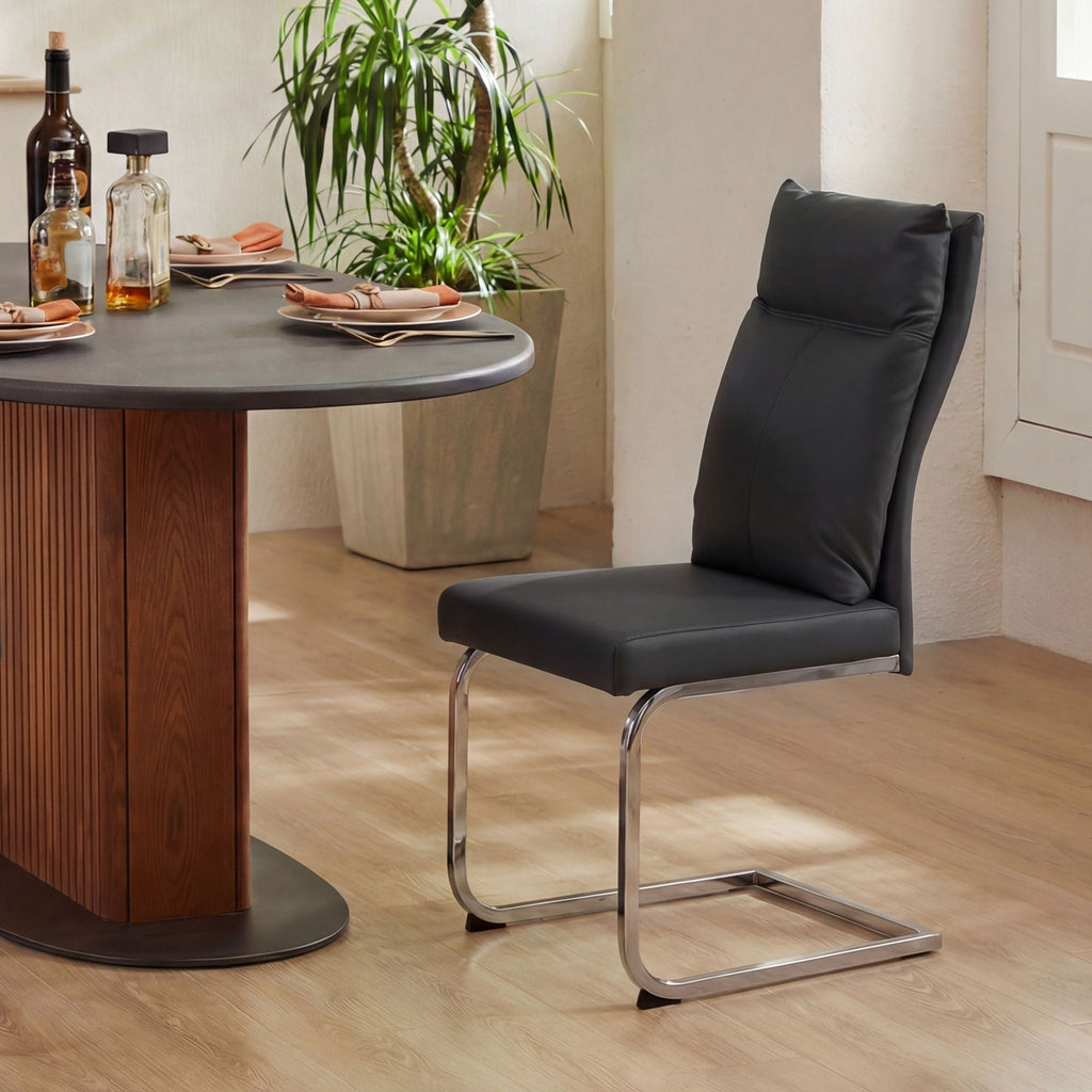 Modern Dining Chair SetWith Soft Cushion Backrest (2 Pieces)