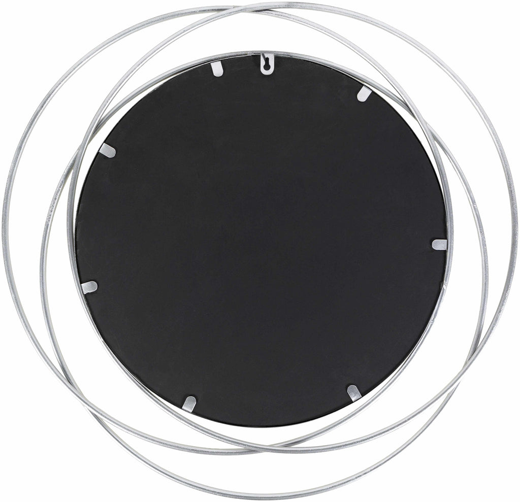 Basay Round Silver Gray Mirror