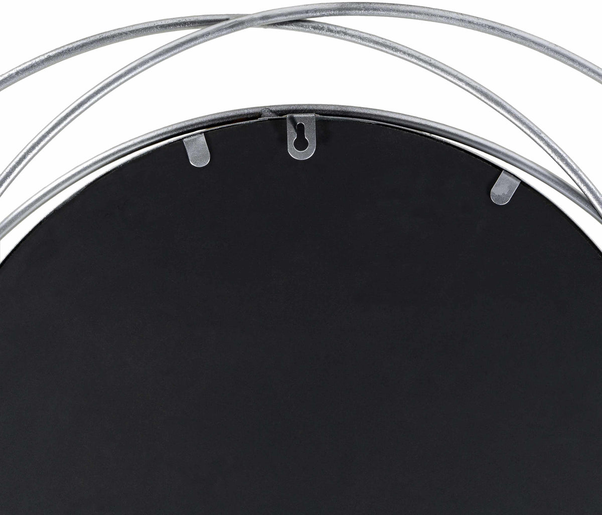 Basay Round Silver Gray Mirror