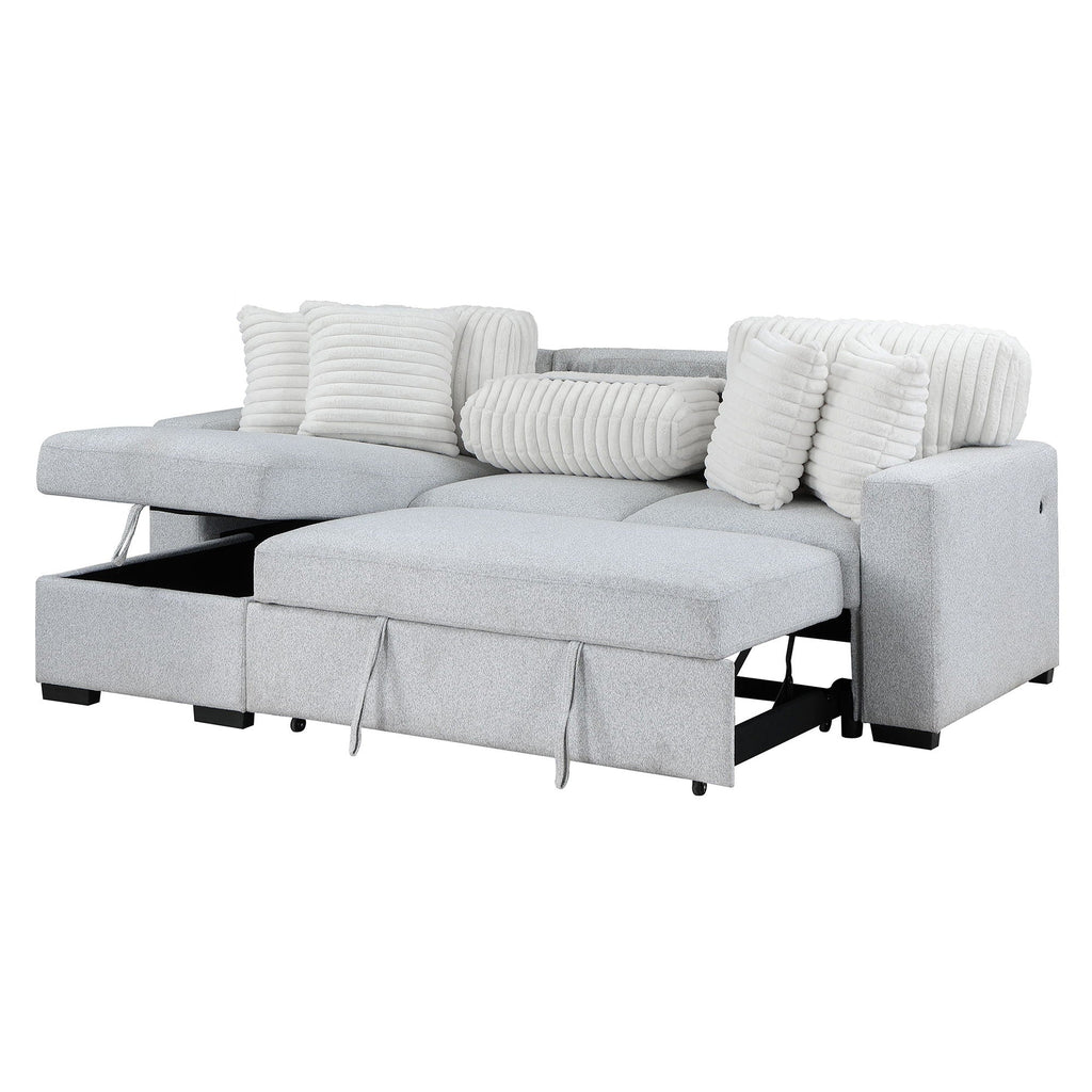 Ford - Reversible Pull Out Sofa Bed - Light Gray