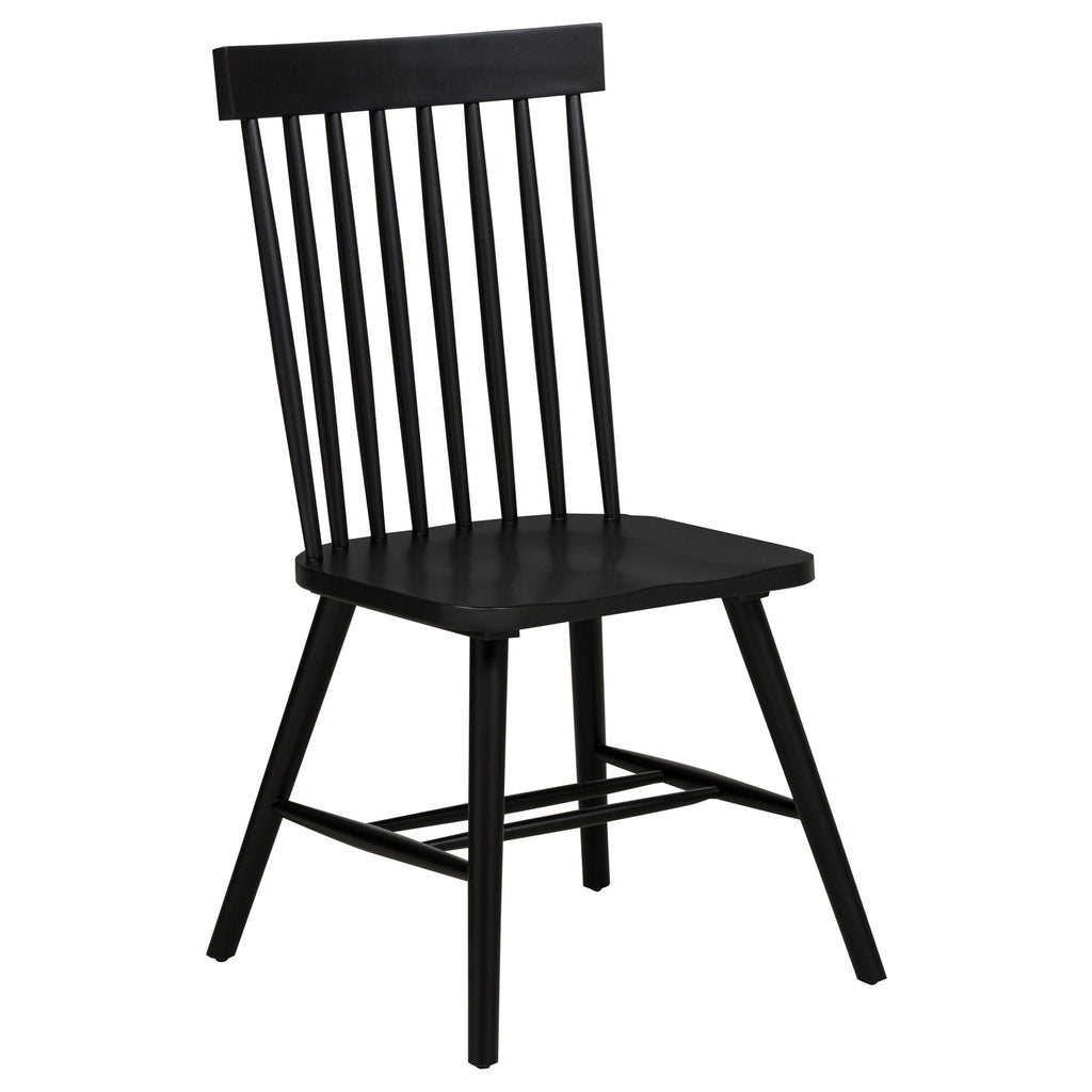 Andrews 5-piece Round Dining Table Set Light Ash and Black
