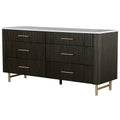 Clayten - Dresser - Marble Top & Espresso