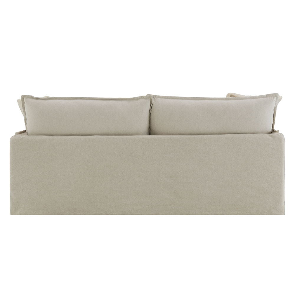 Upendo - Sofa With 2 Pillows - Beige Linen
