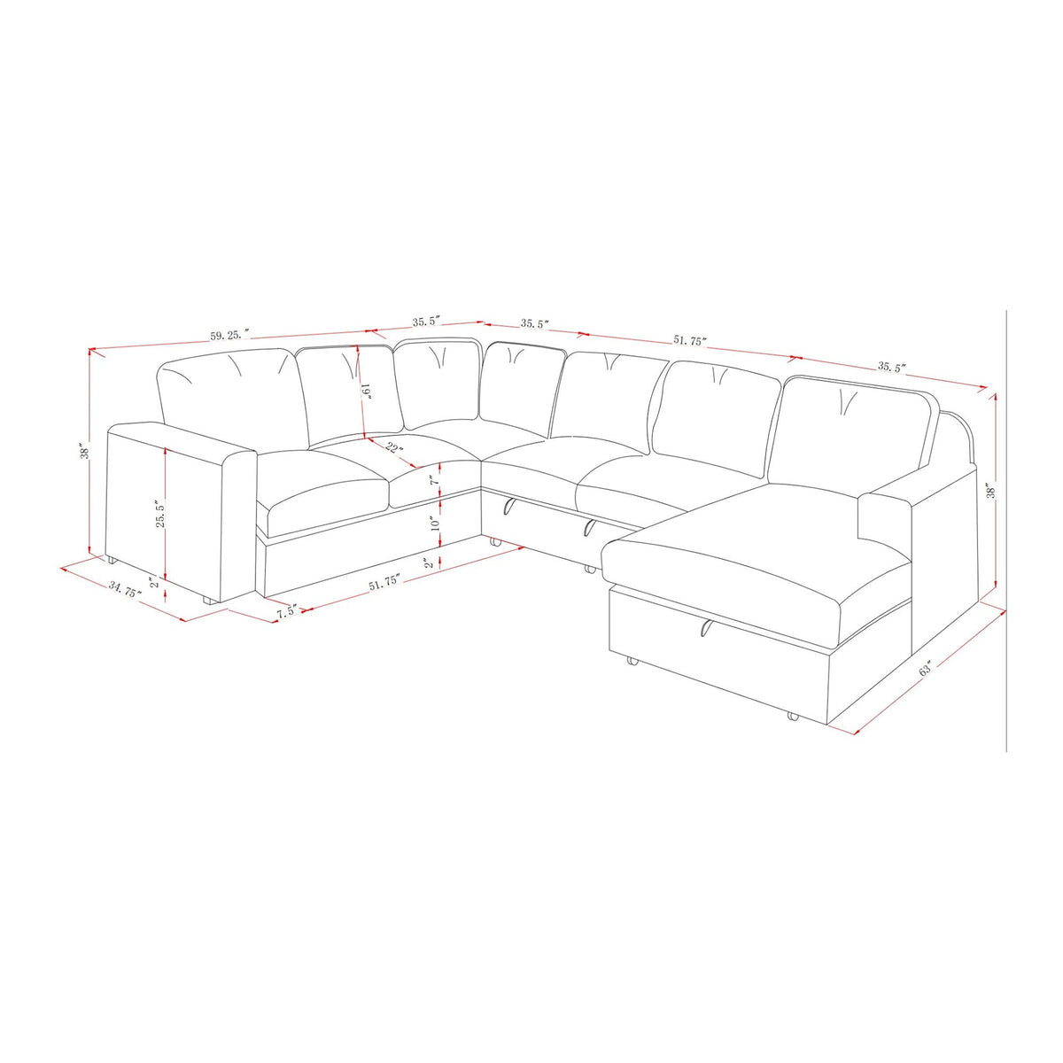 Melody - Sectional Sofa