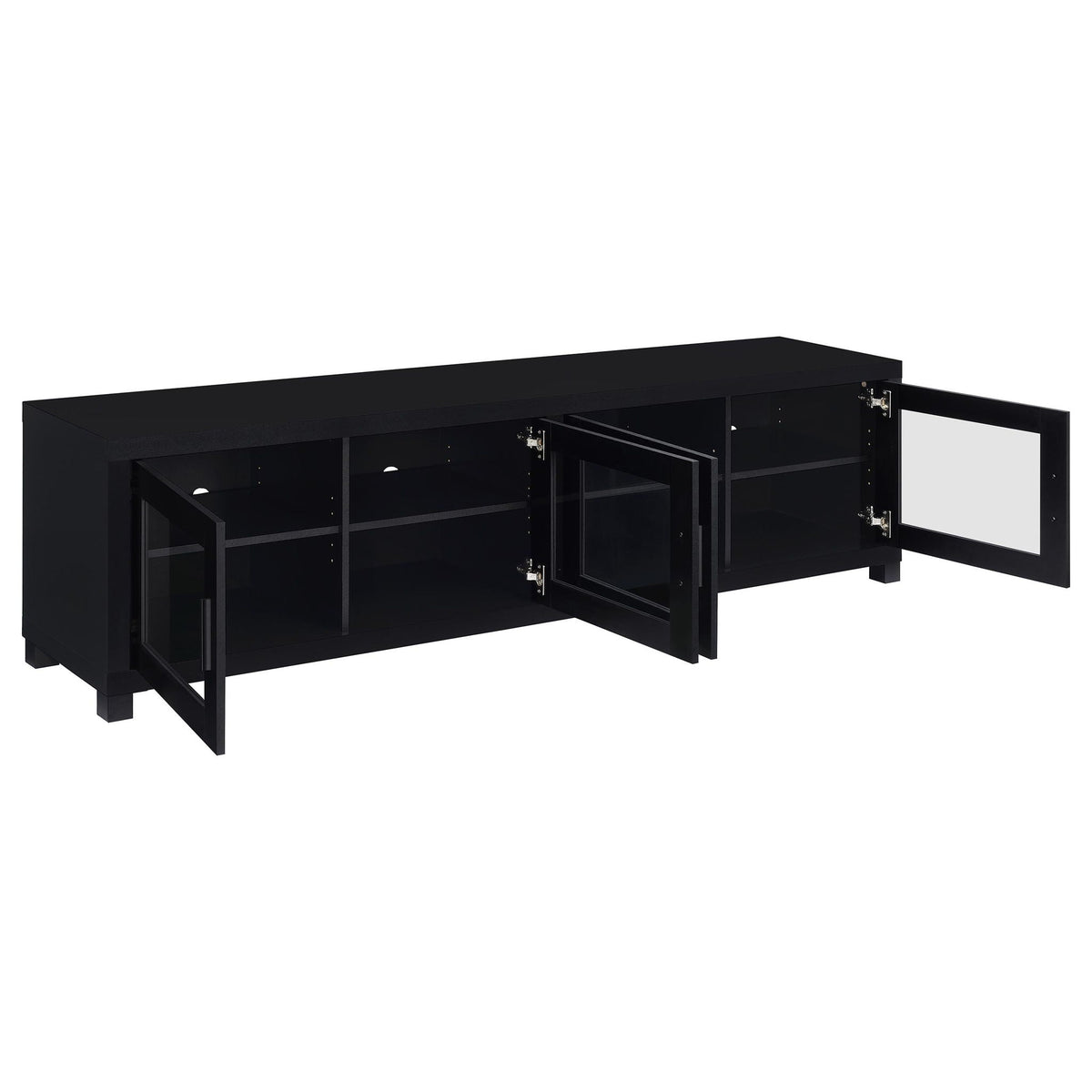 Sachin 4-door Engineered Wood 79-inch TV Stand Black