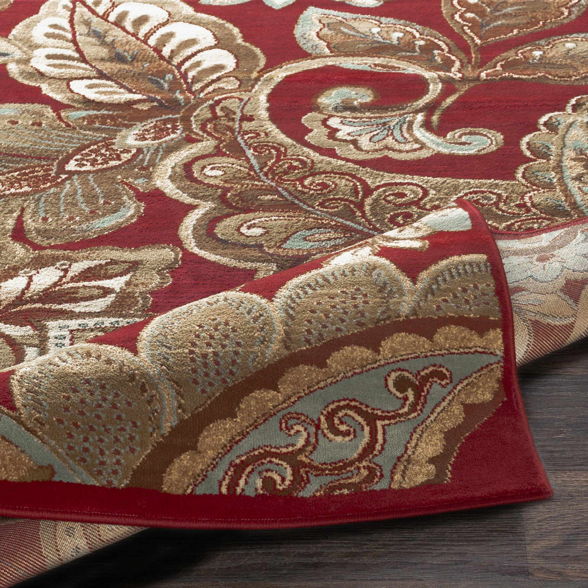 Beedeville Red Floral Rug
