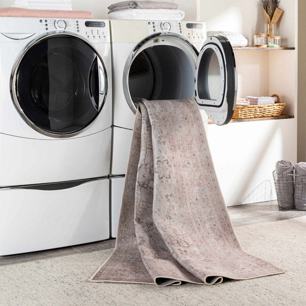 Bethany Vintage Flat Pile Washable Rug