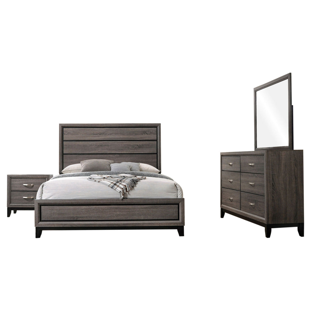 Watson Four-piece Eastern King Bedroom Set Grey Oak