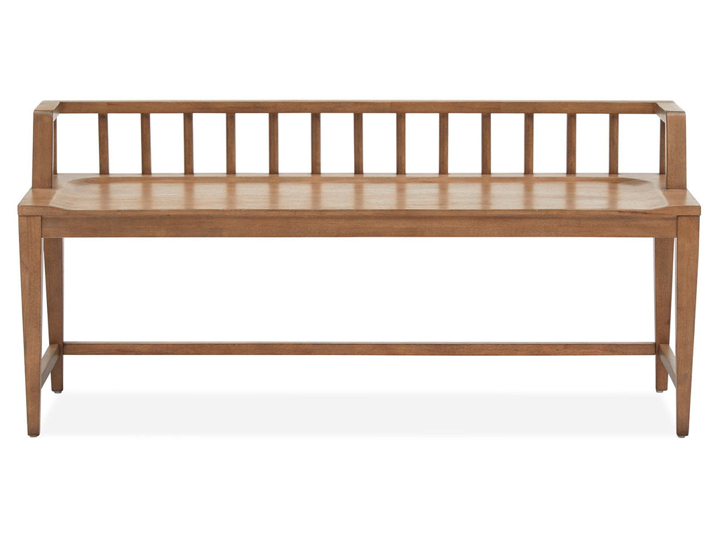 Lindon - Arm Bench With Low Back - Belgian Wheat