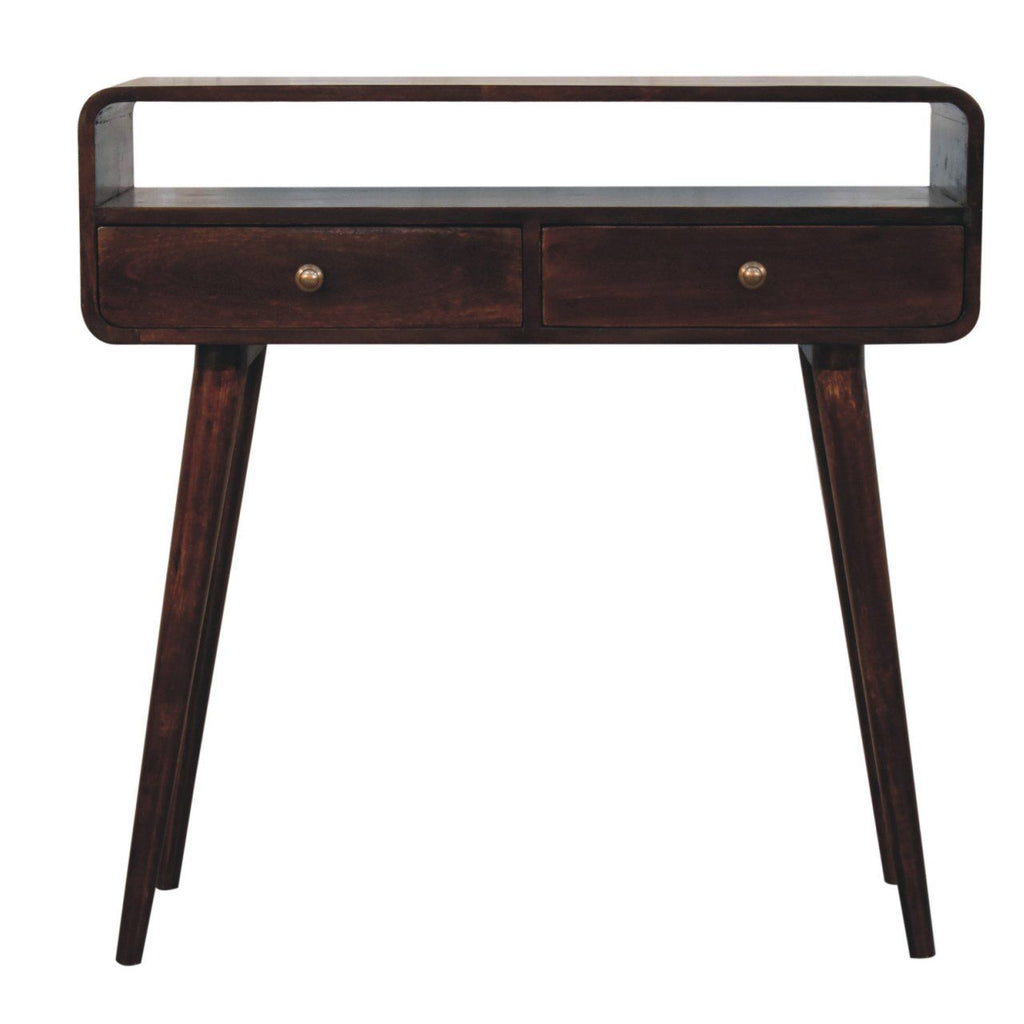 Solid Wood Curved Console Table