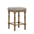 Farsiris - Weathered Counter Height Stool (Set 2) - Beige