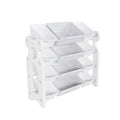 Multi Functional Kids Toy Storage Organizer Cabinet With Hdpe Shelf And 12 Bins - Gray / Ivory