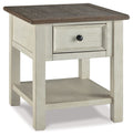 Bolanburg - Rectangular End Table - White / Brown / Beige