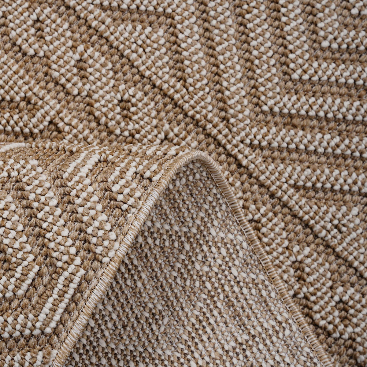 Guros - 6' X 9' Geometric Indoor / Outdoor Area Rug - Mocha