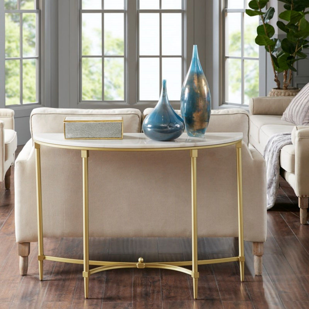 Bordeaux - Console Table - White / Gold