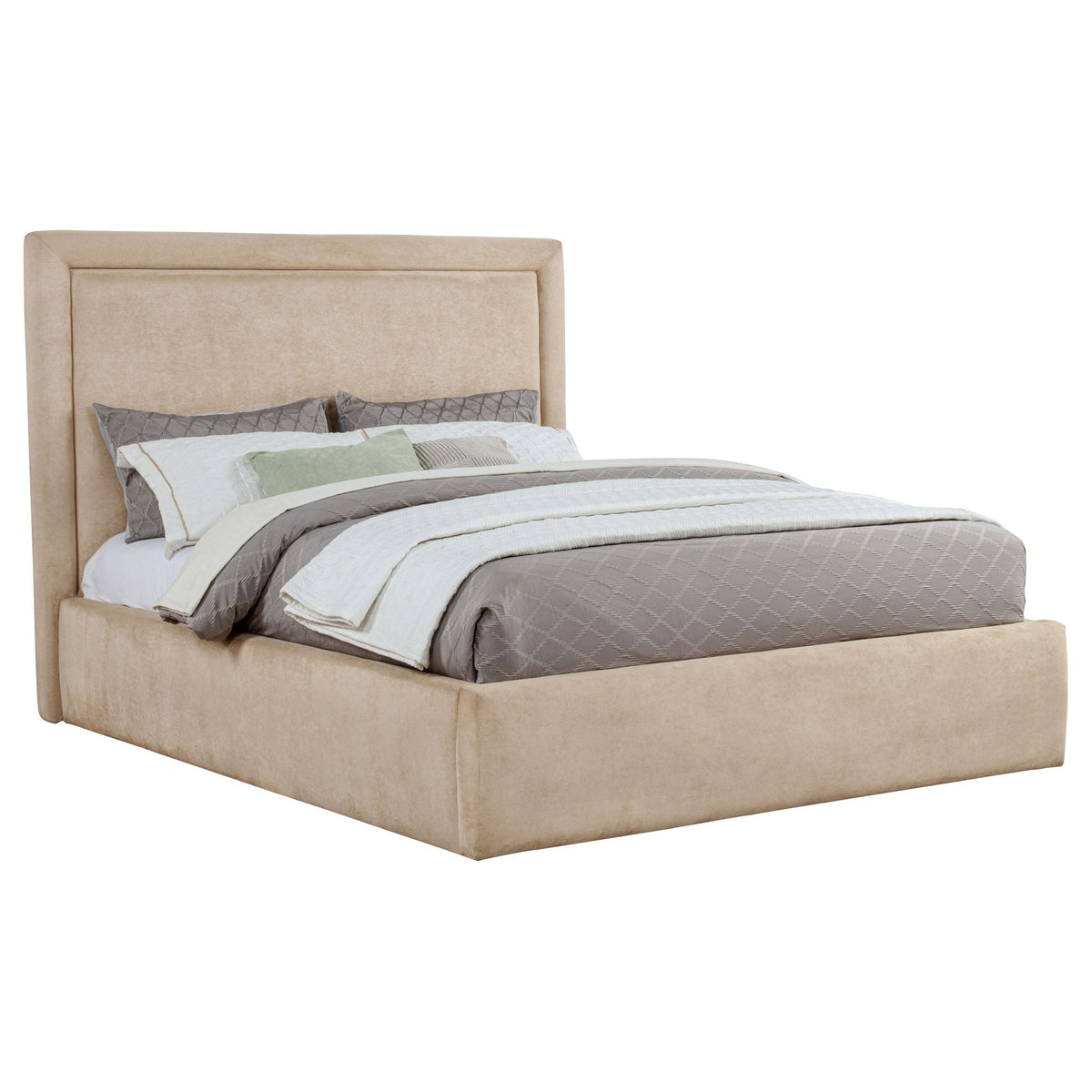 Lawson 54-inch Upholstered Eastern King Platform Bed Saddle
