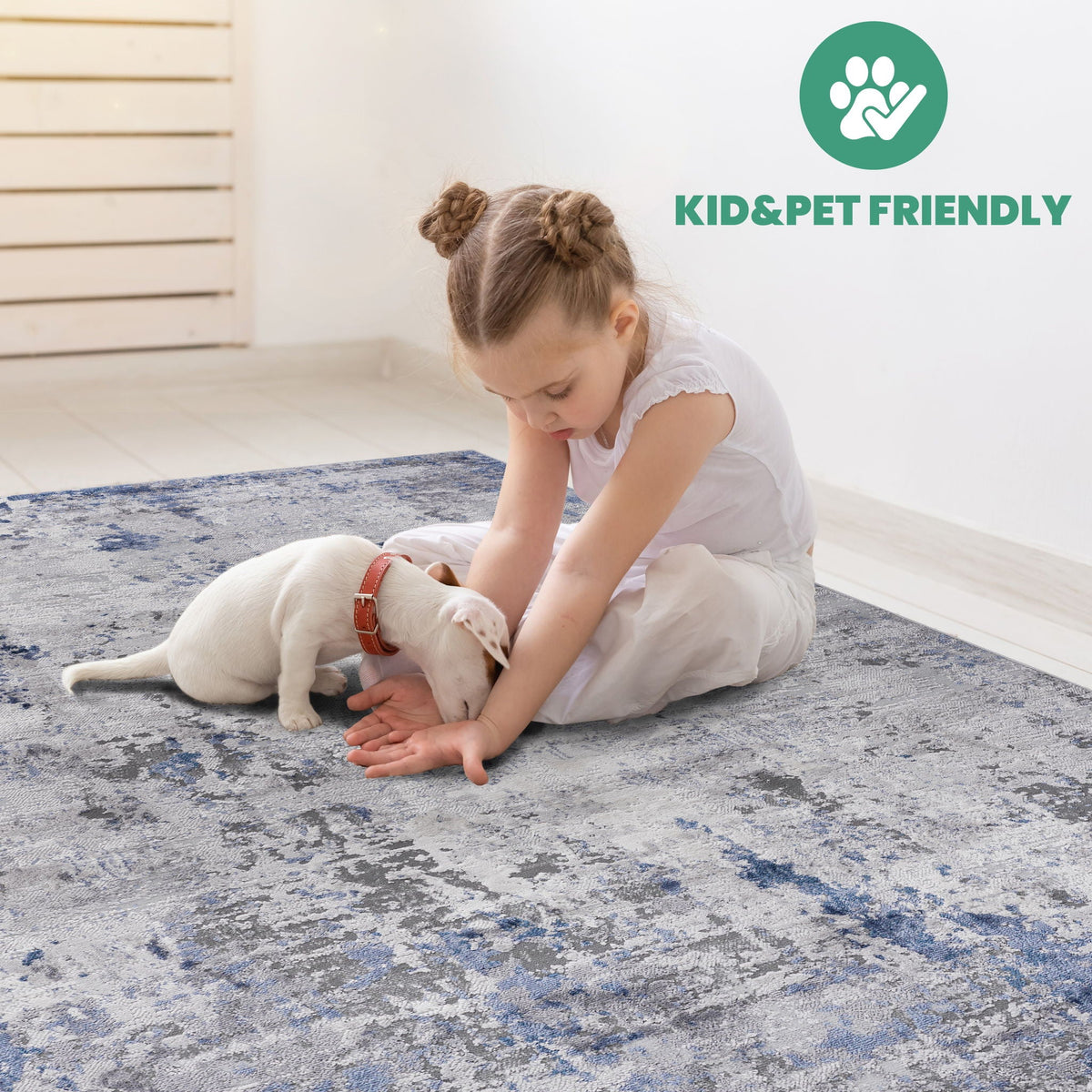 Marfi - 6' X 9' Abstract Area Rug - Silver