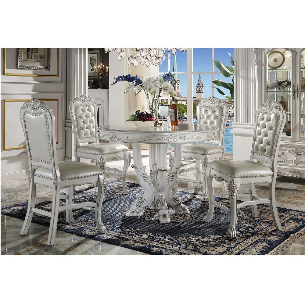 Dresden - 48" Counter Height Table - Bone White