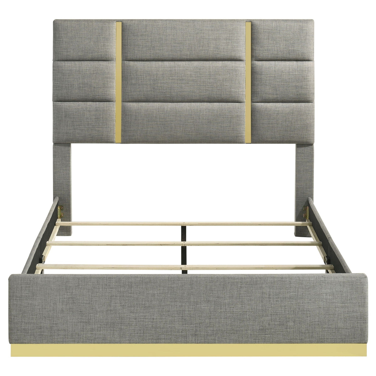 Ines 56-inch Fabric Upholstered Queen Panel Bed Grey